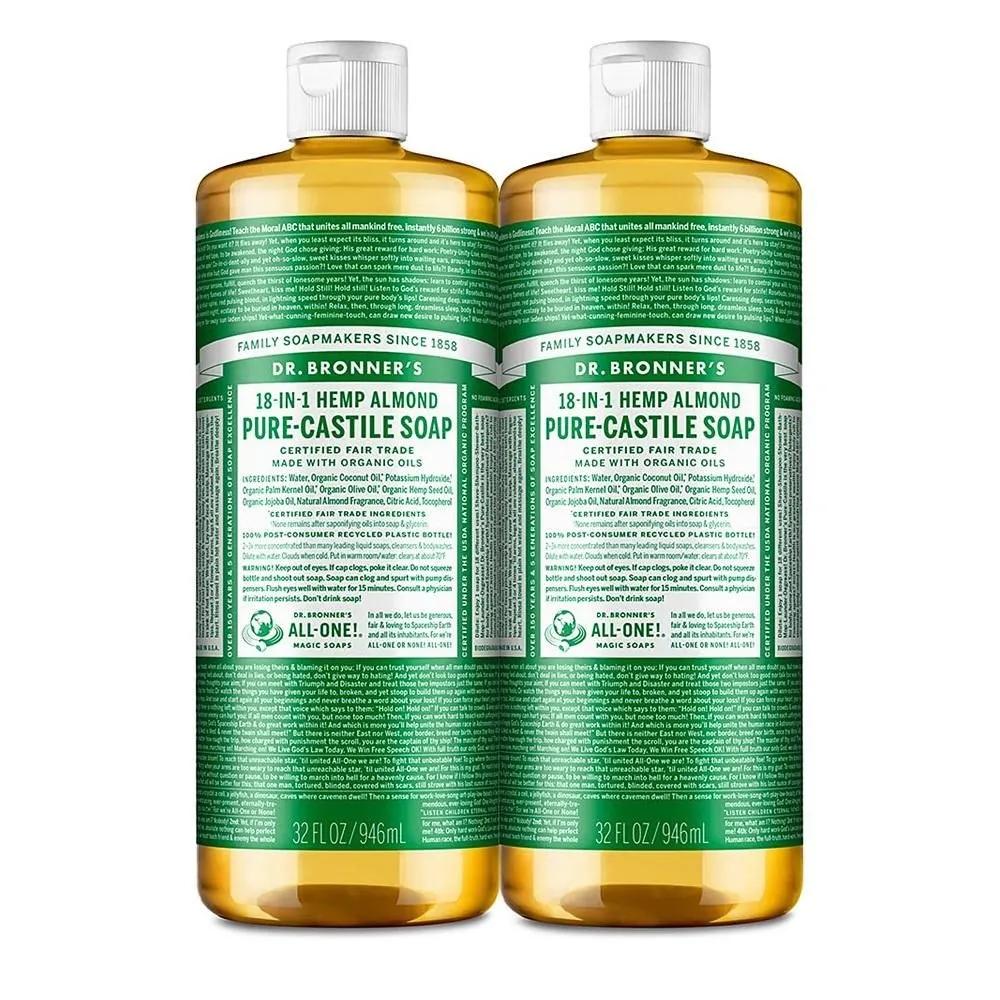 Dr. Bronner s Liquid Soap 936ml 2-Pack Almond