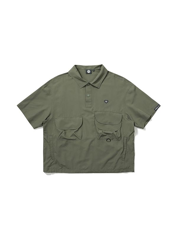 BBC EARTH [Jasper] Pocket Snap Short Sleeve Anorak_Khaki