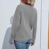 Women's  Solid Color Long Sleeve Pullover Women's Knit Sweater