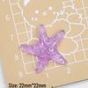 Multi-Color Sparkling Starfish Resin Charms for Crocs, Jewelry & Hair Clips