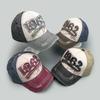 Color Matching Casual Patch 1962 Letter Baseball Cap Men'S And Women'S Sunshade Retro Hole Wind Cap