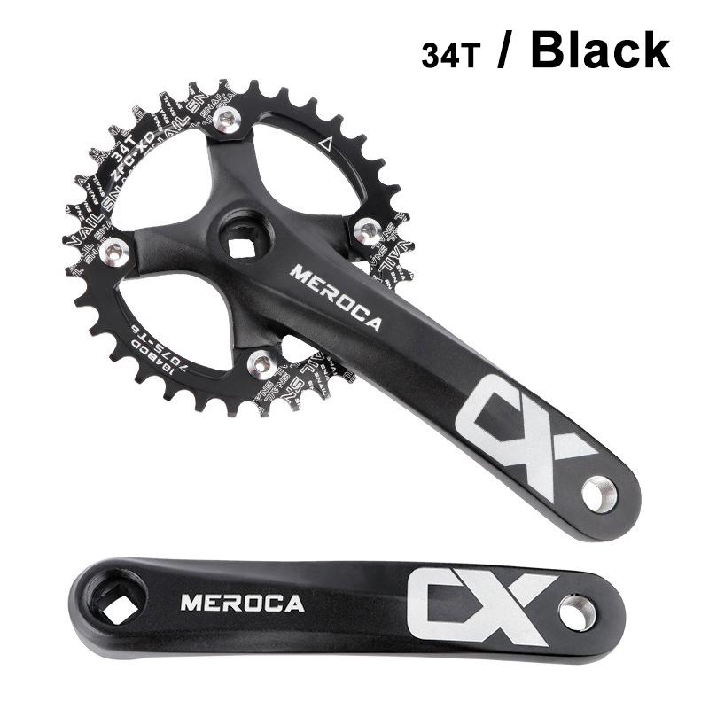 Günstiger Fahrradkurbelsatz aus Aluminiumlegierung Günstiger 104mm BCD Vierkant MTB Mountainbike Kurbelgarnitur 32/34/36/38T