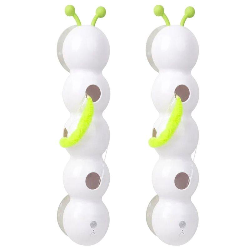 Automatic Teasing Cat Motion Activated Rechargeable Wack A Worm Post Interactive For Cats With Tail