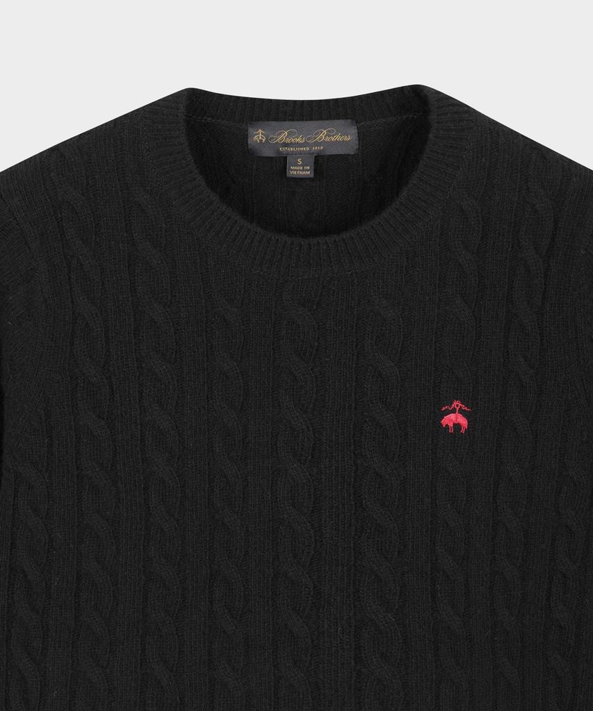 BROOKS BROTHERS [Women'S] Wool Cable Sweater (Black) (Bbwrwbf401)