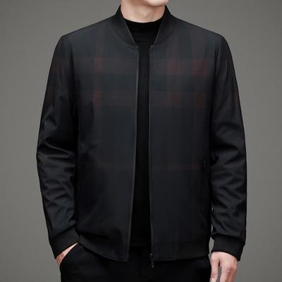 Neue Winter Herren Kragenlose Jacke Verdickte Baumwolle Karojacke Oberhemd Herrenbekleidung