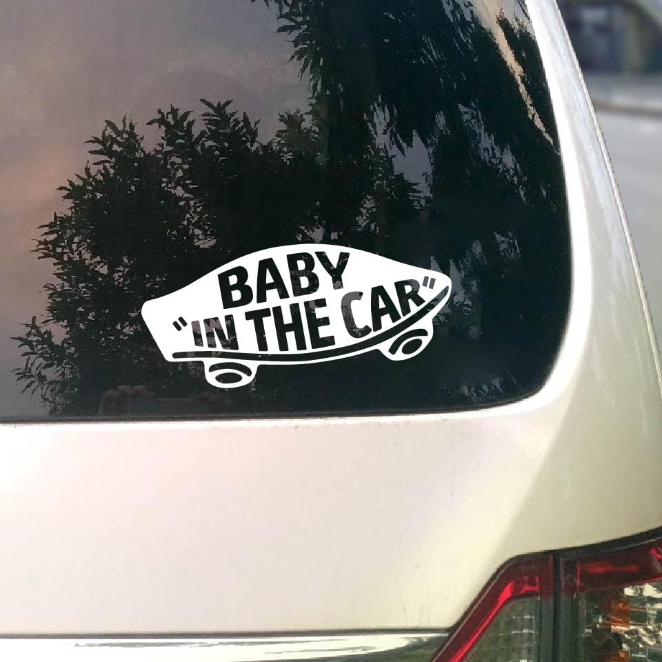 Sticker Town BABY IN THE CAR Baby Car B White