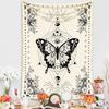 Mystic Butterfly Tapestry Moon Floral Wall Hanging for Bedroom Living Room Dorm Aesthetic Witchy Room Background