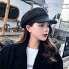 Hats for Women Korean Version of The Bud Octagonal Hat Fashionable and Casual Pumpkin Newsboy Hat Plaid Beret Autumn and Winter Painter Hat