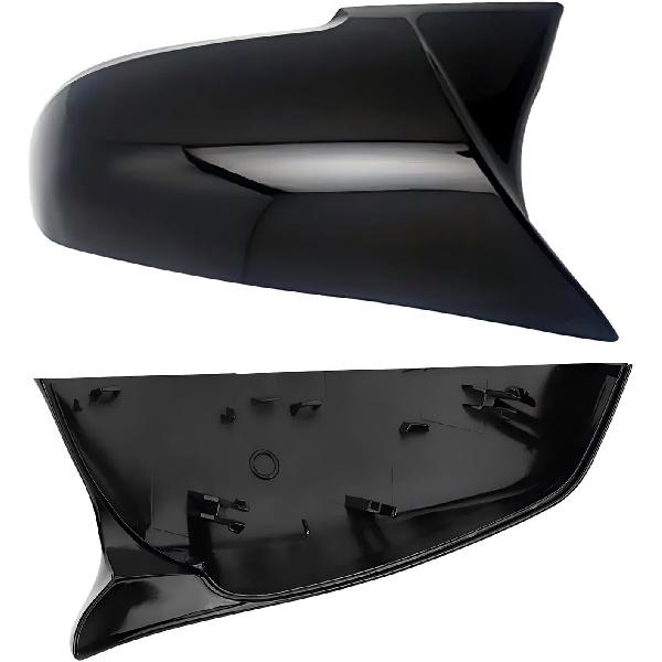 GSRECY Door Side Wing Rearview Mirror Cover Cap Compatible with BMW F20 F21 F87 M2 F23 F30 F36 X1 E84 Gloss Black - M4 Style (Pack of 2)