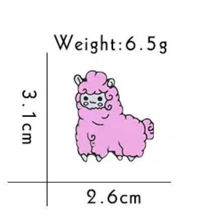 New Enamel Pin Llama Sheep Alpaca Door Cute Metal Pin Gift Birthday 1 Piece