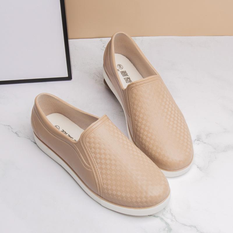 

Водная обувь с неглубоким вырезом, дождевая обувь, женские низкие резиновые туфли, непромокаемые, весенне-осенние, на плоской подошве, резиновые сапоги, для автомойки, для работы 40