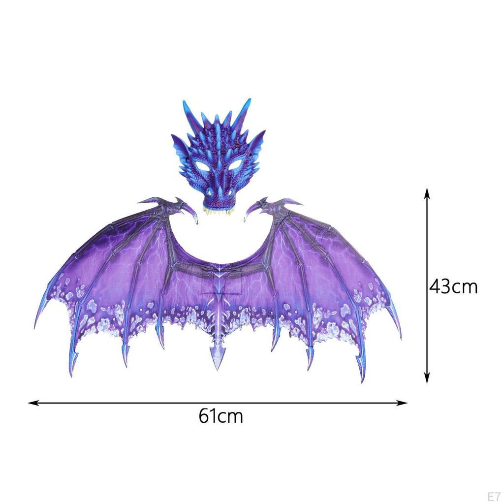 Adult Dragon Costume Dinosaur Mask Sets Accessories Masquerade Fancy Dress for Festival