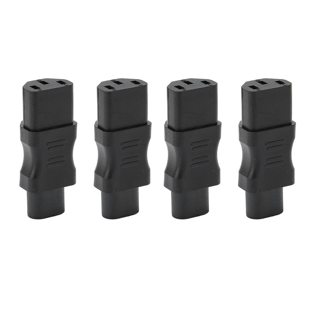 4PCS IEC320 C8 To C13 Power Cord Adapter PVC Housing IEC320 Power Plug Adapter for Laptop Ups Socket