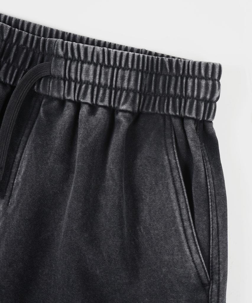 BIRBANTE Garment-Dyed C.L Fit Cargo Half Pants - Charcoal