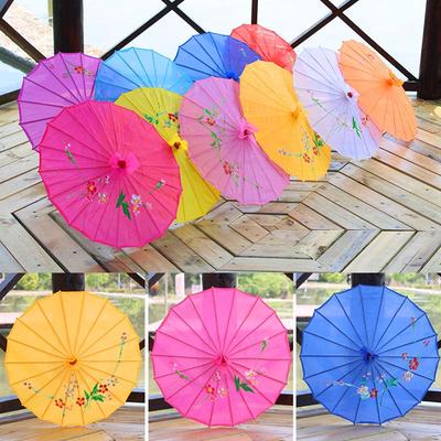 Ancient Style Silk Cloth Paper Umbrella for Dance and Cheongsam Performance - Decorative Craft Umbrella In Various Sizes for Adults and Kids