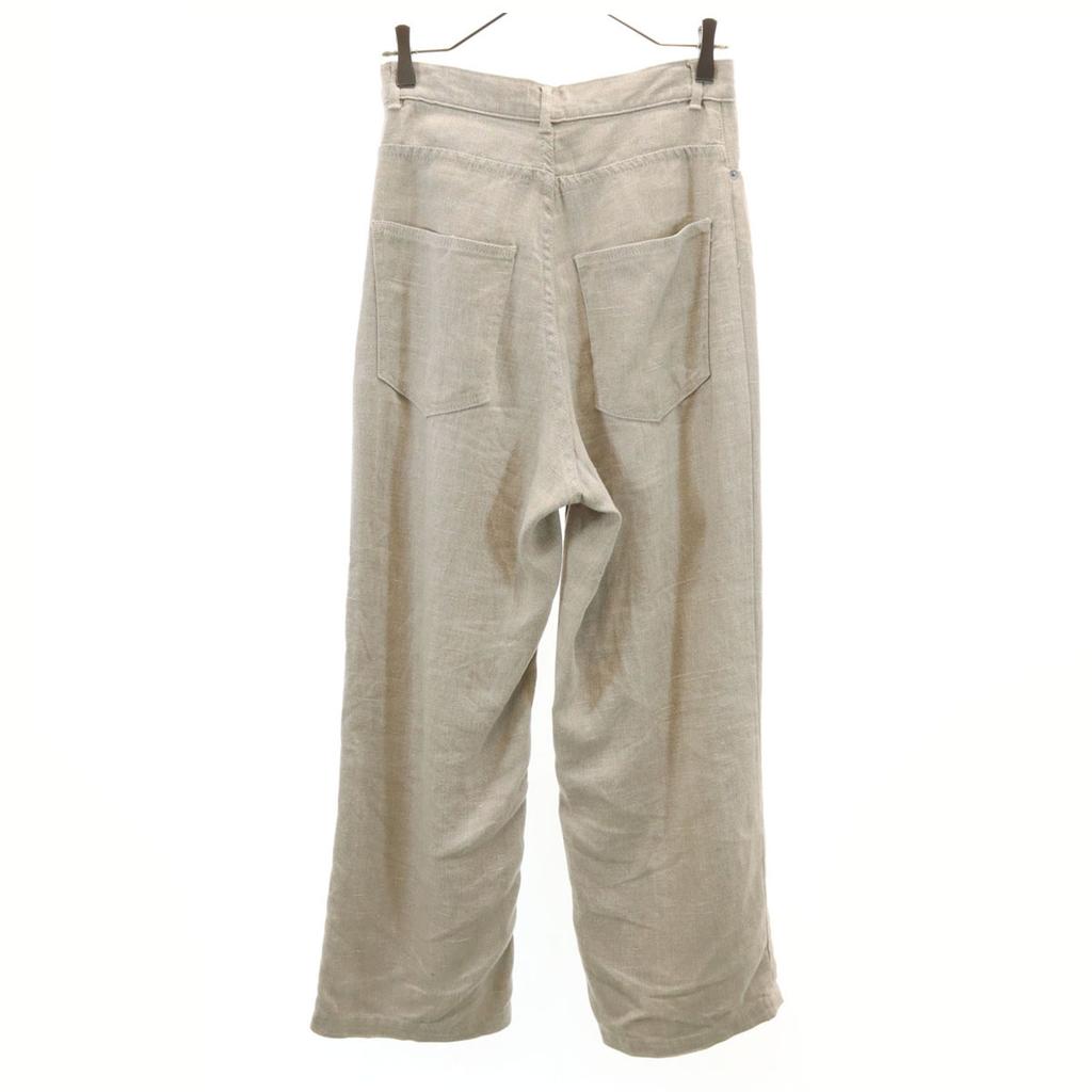 GALERIE VIE Linen Blend Wide Pants 34 Beige Women Used