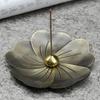 Brûleur d'encens bâtons porte-encens en laiton forme de Lotus amovible cendrier lisse résistant à la chaleur fournitures de décoration de la maison