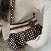 Vintage Polka Dot Shoulder Bag Women Butt Decor Ruched Crossbody Handbag Casual Minimalist Underarm Tote Bag Commute Shopping