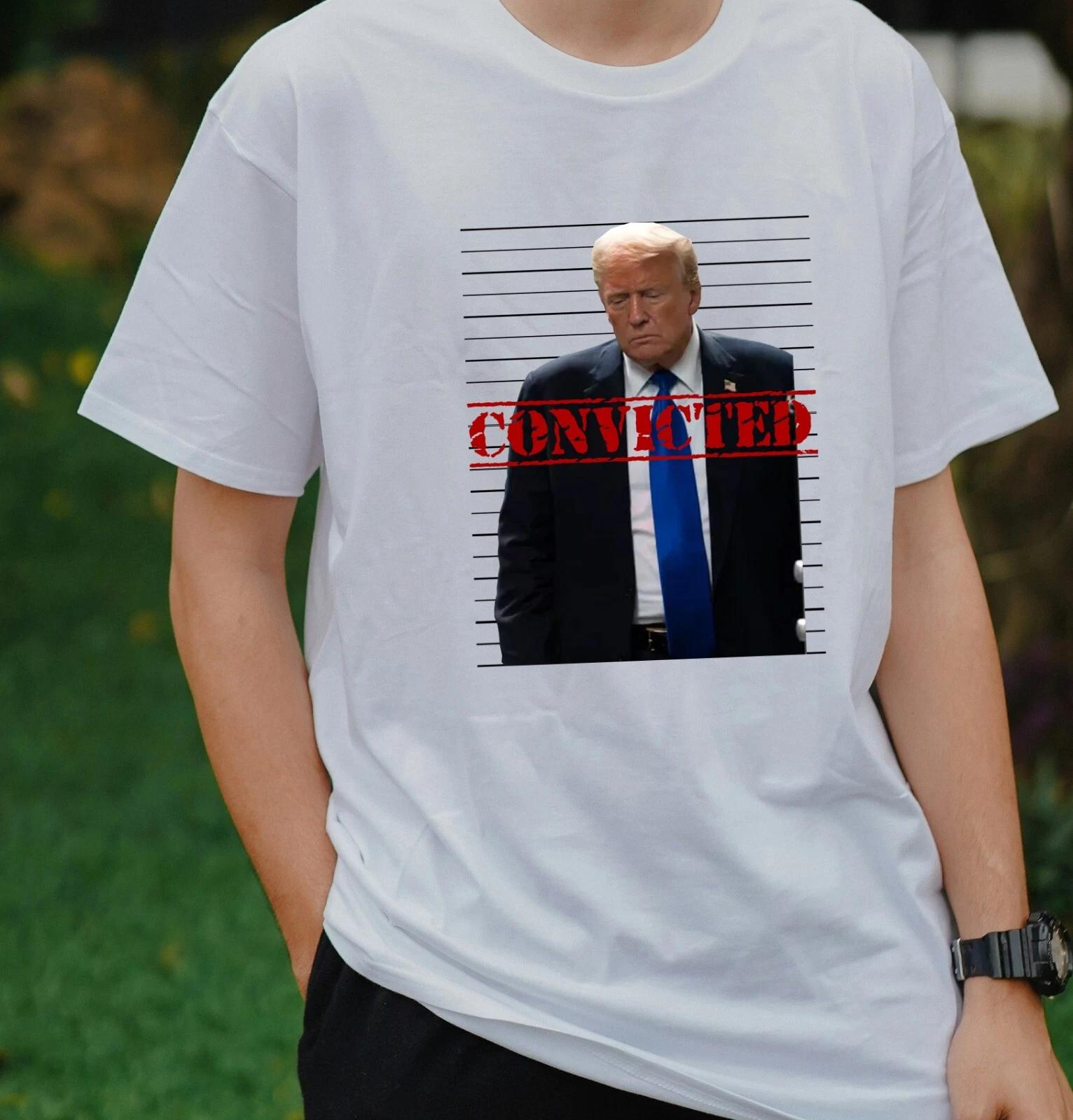 Unisex T-Shirt - Donald Trump Convicted Stamp - Hush Money Novelty Funny Gift 3XL