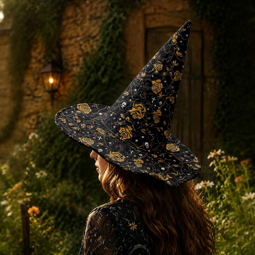 Halloween Witch Hat with Tall Pointed Top for Women's Party Costume