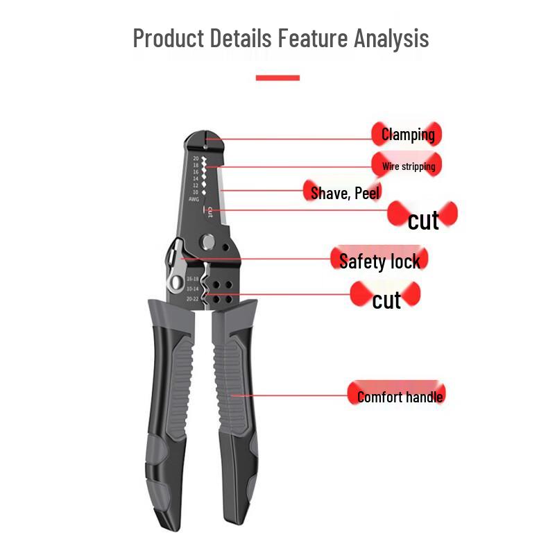 Multi-function Wire Stripper Pliers 7.5 inch