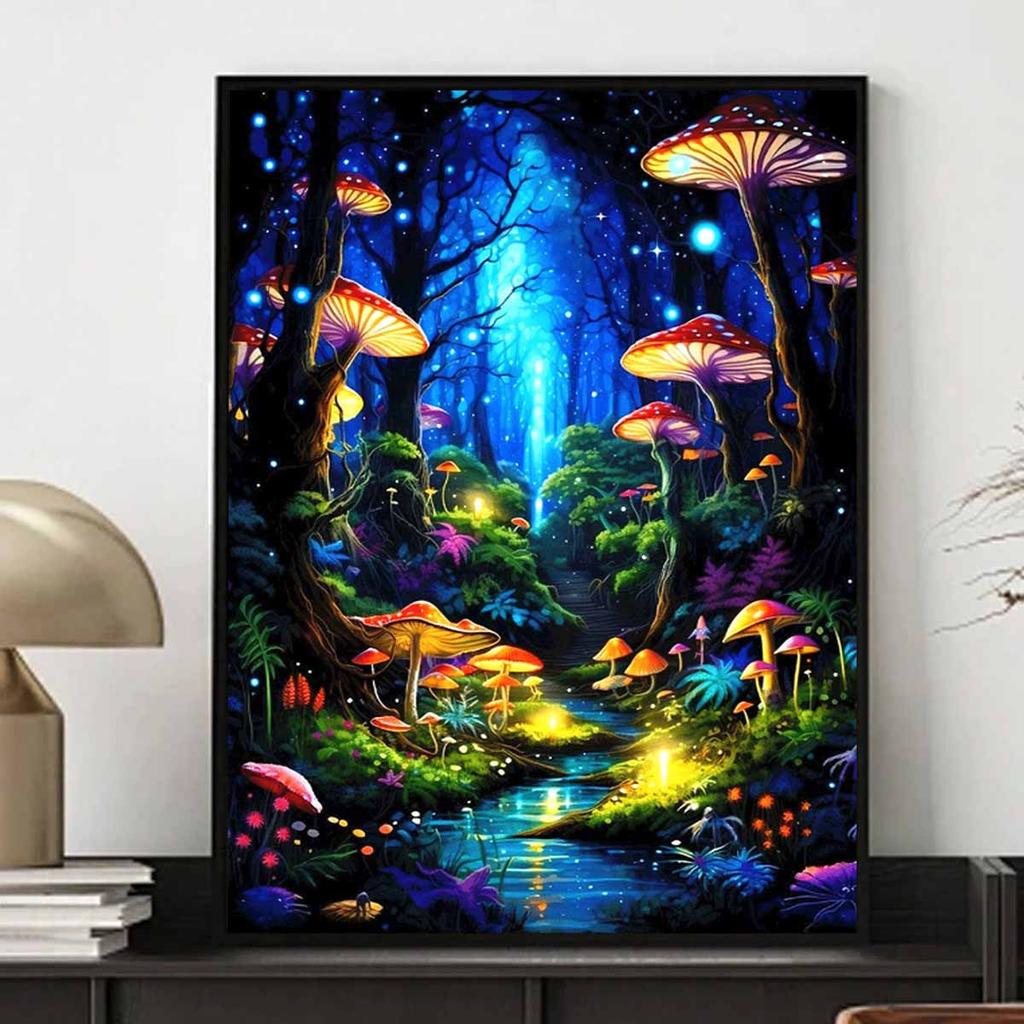 Starlight Diamond Painting Art Set, 5D DIY Night Scene Full Square Diamond Crystal Cross Stitch Craft Decoration Home Wall Mural