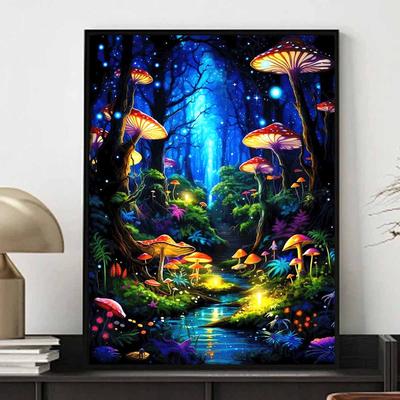 Starlight Diamond Painting Art Set, 5D DIY Night Scene Full Square Diamond Crystal Cross Stitch Craft Decoration Home Wall Mural