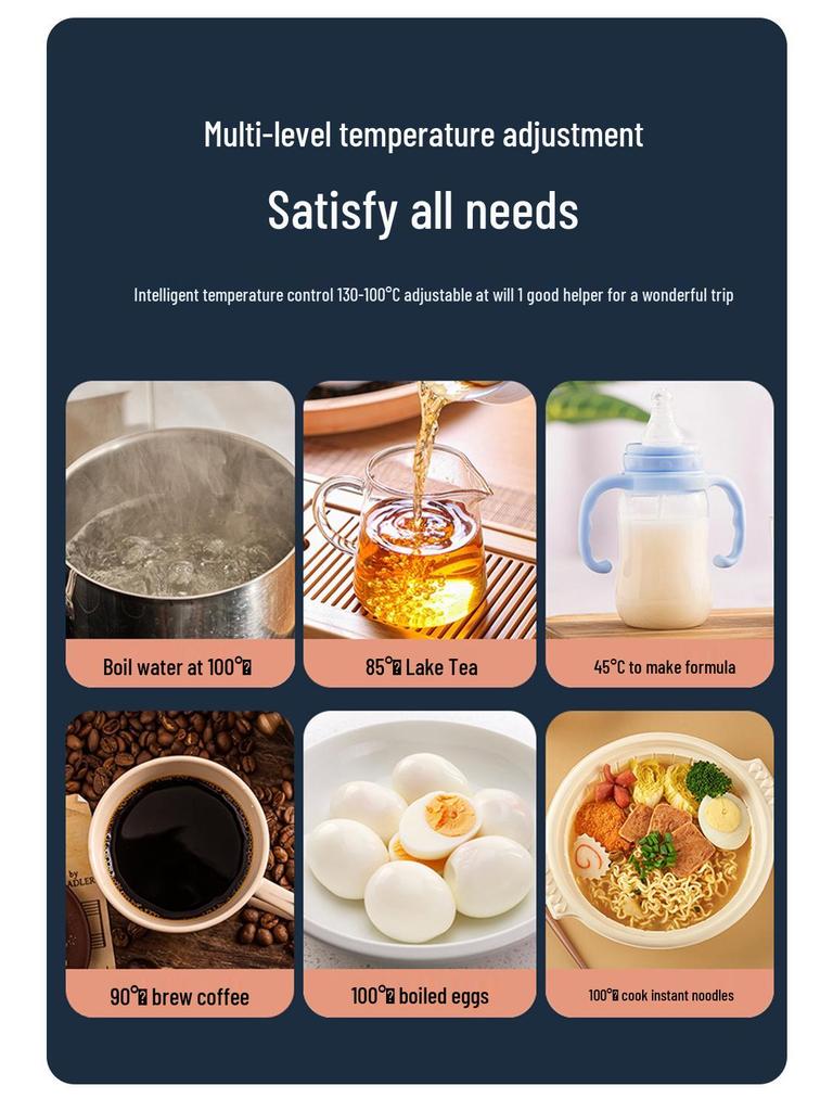 Universeller Reise-Autokocher aus Edelstahl 12V/24V