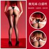 Fashion Bandage Pantyhose Sexy Lace Waist Low Oil Shiny Glossy Tights Woman Lingerie High Elastic Vintage Panties Pantyhose