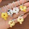 Cartoon Cute Donut Cat Pendant Keychain Phone Lanyard Charm Strap Bag Charm Animal Pendant for Student Backpack Bag Charm Gift