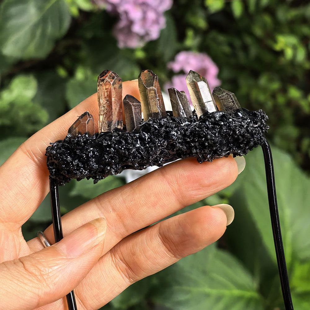 Handmade Crystal Stone Pocket Brooch Accessory