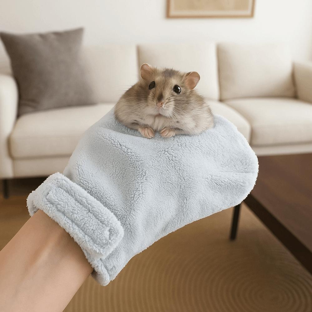 Soft Pet Handling Gloves Bite Resistant Pet Interactive Gloves Hamster Calming Glove  Veterinary
