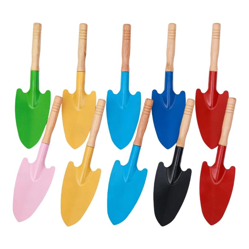 

10Pcs Toy Shovels for Kids Gardening Tools Kids Shovel Metal Garden Shovel Sand Shovels with Wooden Handle for Summer 1
