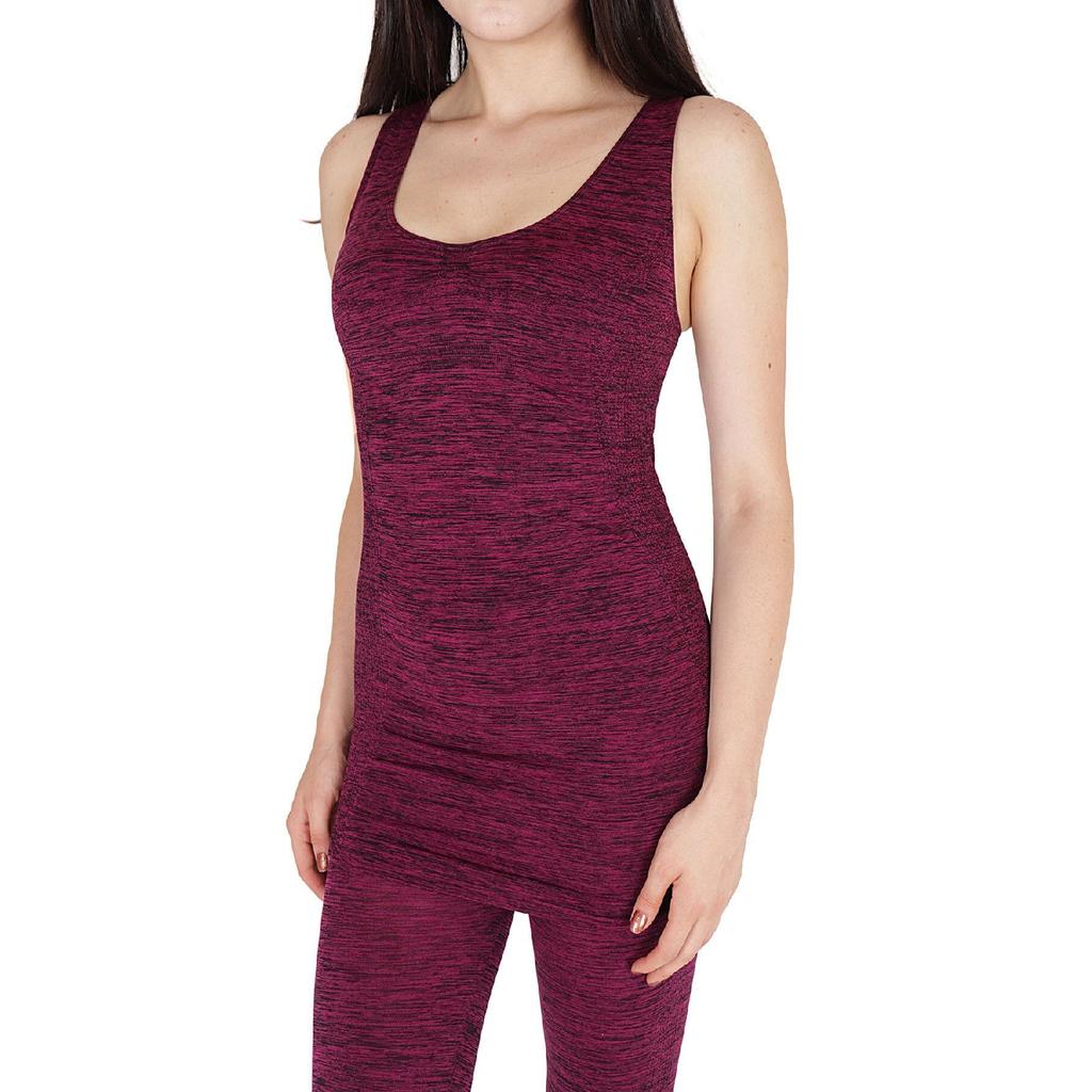 Women's Seamless Collecting Athlete Undershirt Top And Bottom Fitness Set