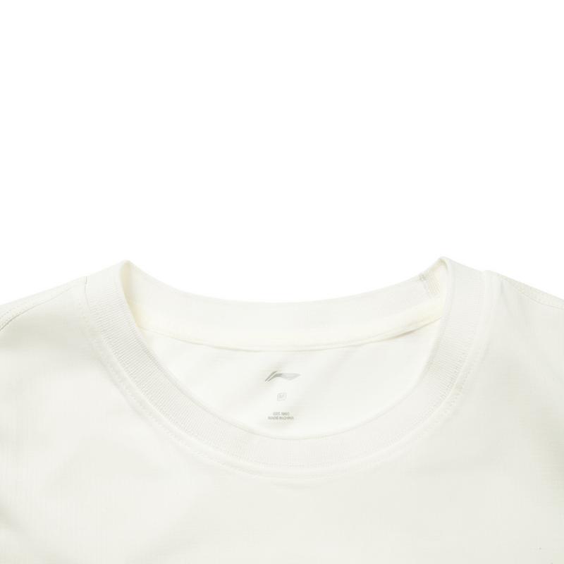 Li Ning Drop Shoulder Sleeve T Shirt Women's Ivory YTSV110-1