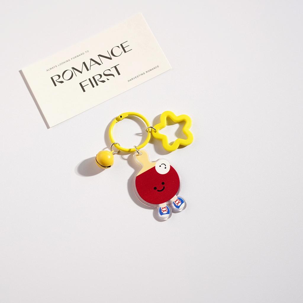 Cartoon Tennis Football Badminton Keychain For Y2k Bag Pendant Competition Activity Gifts Jewelry Decoration Accessories