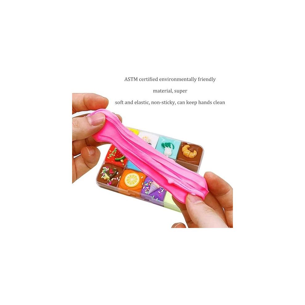 Cotton Mud Clay, DIY Fluffy Slime Fruit Dish Slime Vegetable Cake Fruit Platter Slime Children's Intellectual Toys Gifts Non-Stick 200ml