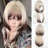 Synthetic Layered Long Straight Hair Cosplay Jellyfish Head Hime Cut Wig  Daily Wear