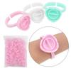 100-Pack Eyelash Grafting Rings: Blooming Cup Lash Glue Holder for Makeup Tools