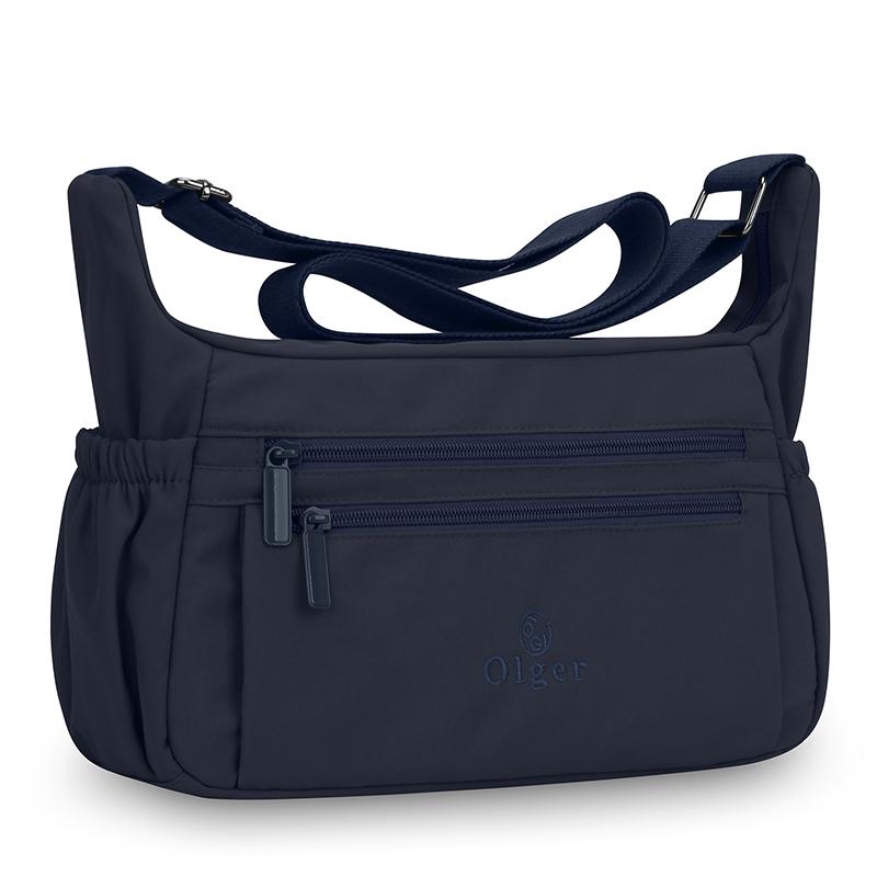 Wasserdichte Nylon-Umhängetasche für Damen, Crossbody-Tasche, mehrlagig, leicht, Muttertasche