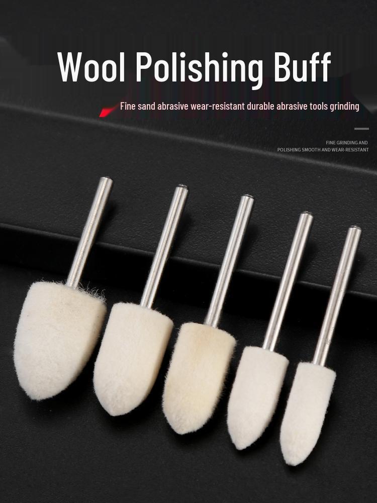 3mm Wool Polishing Head for Metal, Jade, Glass, and Mirror Surfaces - Electric Grinding Head.