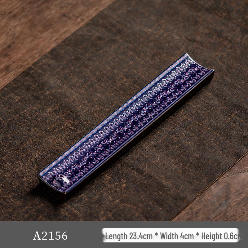 Guochao River & Mountain Ceramic Incense Holder - Retro Incense Stick Tray for Indoor Use