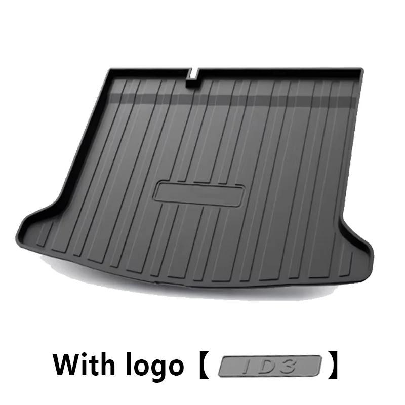 Anti-dirty Car Trunk Mat For Volkswagen VW ID.3 2020~2024 2021 2022 2023 ID3 Waterproof Rubber TPE Liner Cushion Pad Accessories