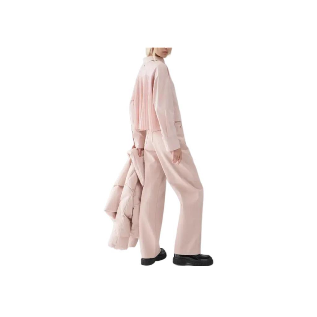 Armani Exchange Stand Collar Zipper Solid Color Long Sleeve Cotton Jacket Women Jackets Pink 6DYB10-Y19DZ-3424