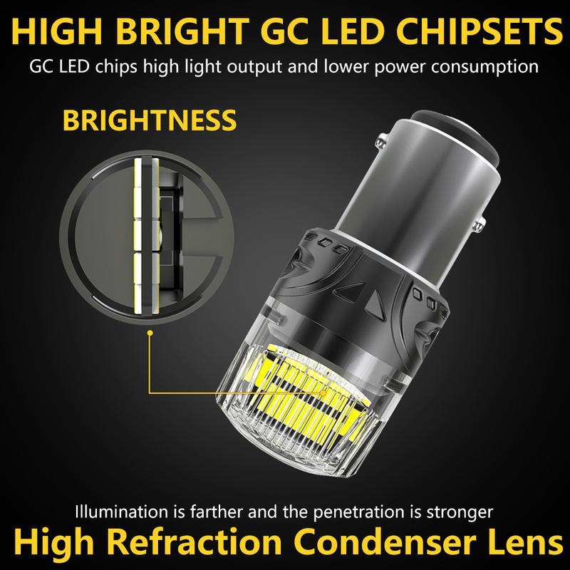 Katur 2x 1157 BAY15D P21/5W Car Led Bulb Brake Light Stop Bulb Super Bright 6000K White Tail Light For Honda Civic Accord CR-V