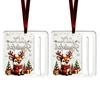 Holiday Party Hanging Decor 2Pcs Christmas Cash Gift Holder Ornament, Acrylic Money with Tree Decorations Santa Snowman Design, Pendant for