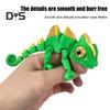 3D Tištěná Figurka Chameleona Pohyblivé Oči Mini Figurka Ještěrky Kloubový Model Zvířete Hračka Domácí Kancelář Police na Knihy Stolní Dekorace Ornament