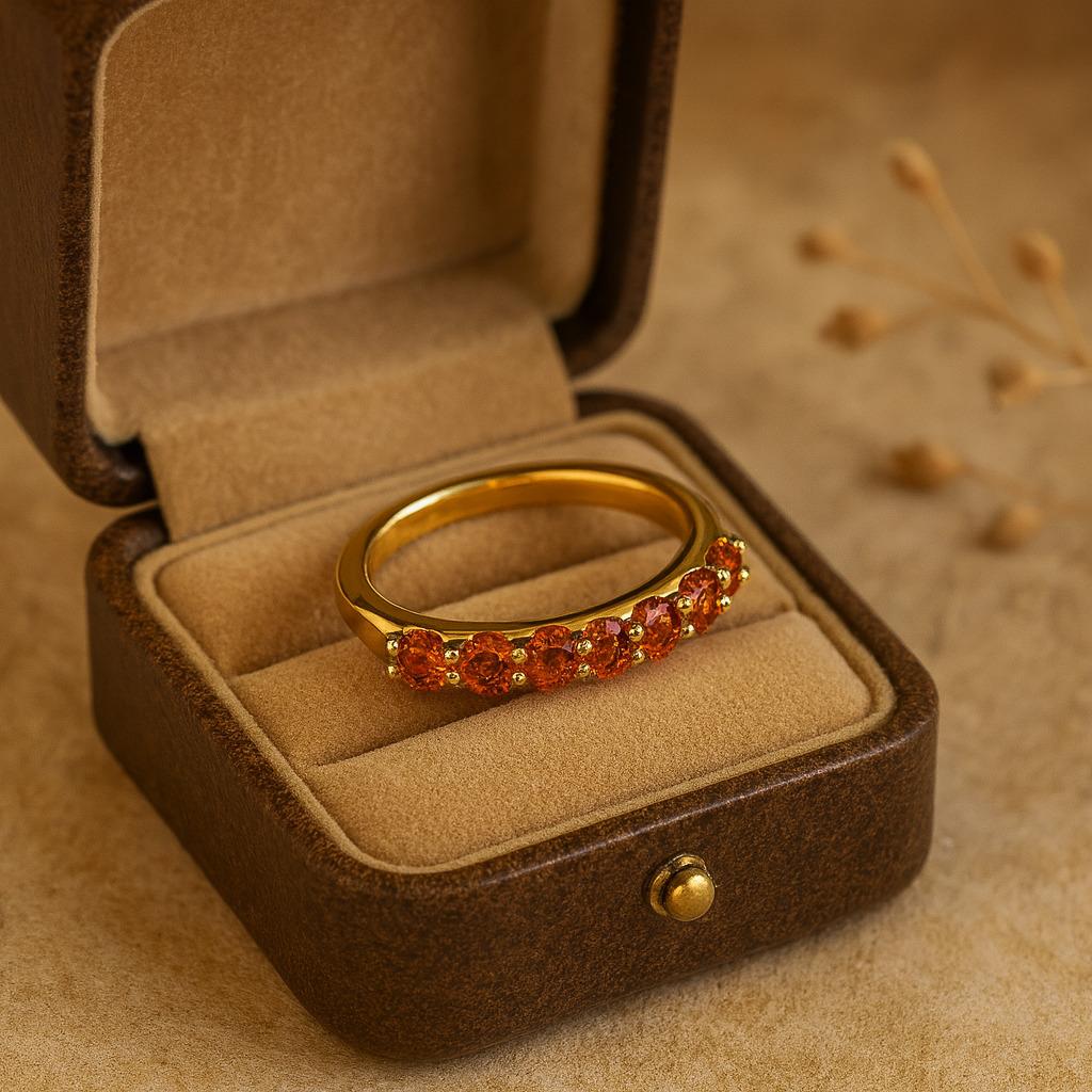 Citrin Solitär Verlobungsring – Gelbgoldplattierter Runder Ring | Minimalistischer Hochzeit-, Versprechens-, Jubiläumsgeschenk für Frauen