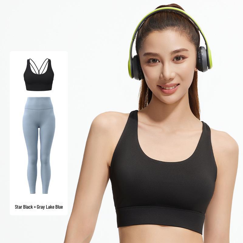 

Женский костюм для йоги Juyitang: Облегающая, дышащая, ударопрочная, корректирующая спортивная одежда для бега и йоги. S