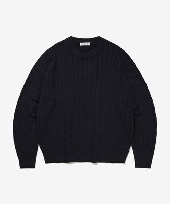 Seutaendeuobeo Fisherman Knit [Dark Navy]
